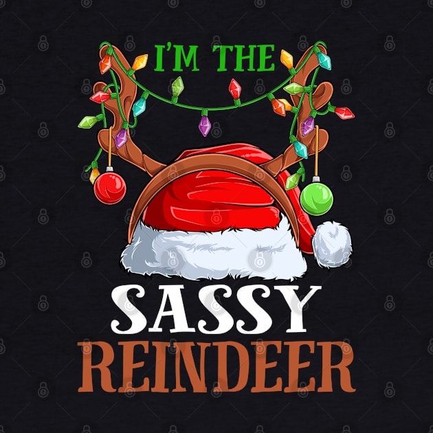 Im The Sassy Reindeer Christmas Funny Pajamas Funny Christmas Gift by intelus